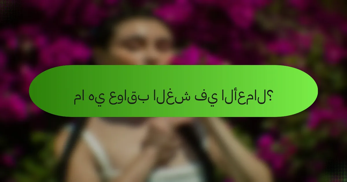 ما هي عواقب الغش في الأعمال؟